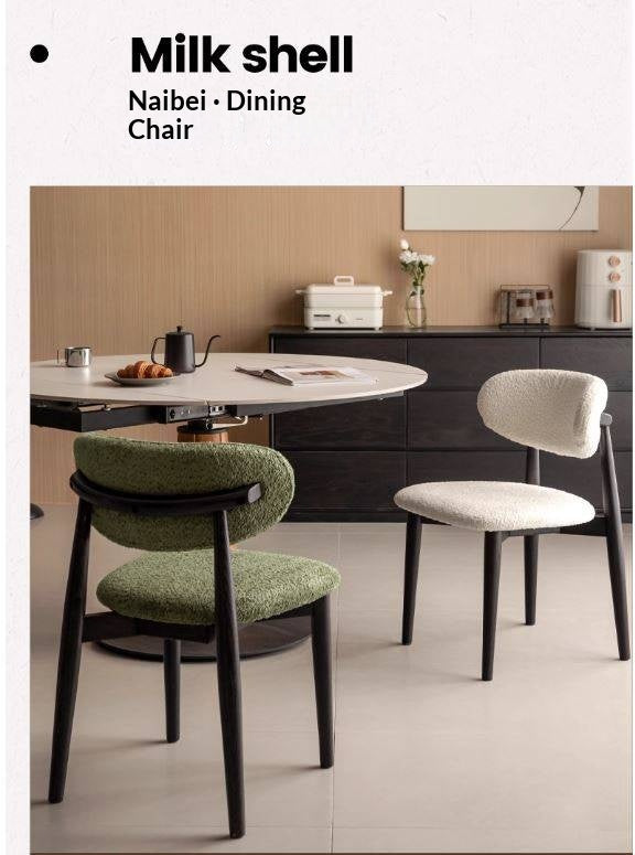 4 pcs Oak Solid Wood, Solid Rubberwood Modern Soft Dining Chair