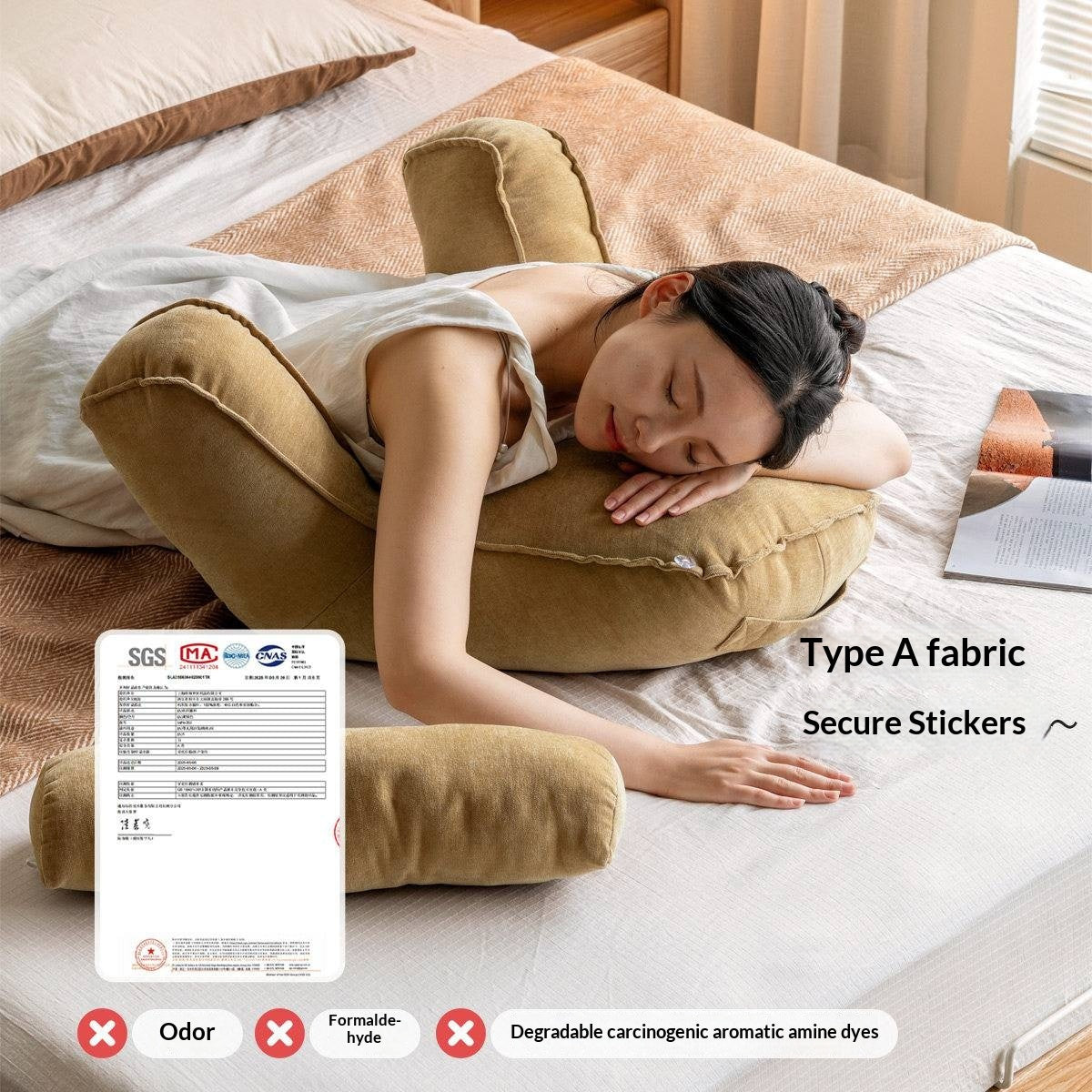 Bed Headboard with Upholstered Backrest Cushion