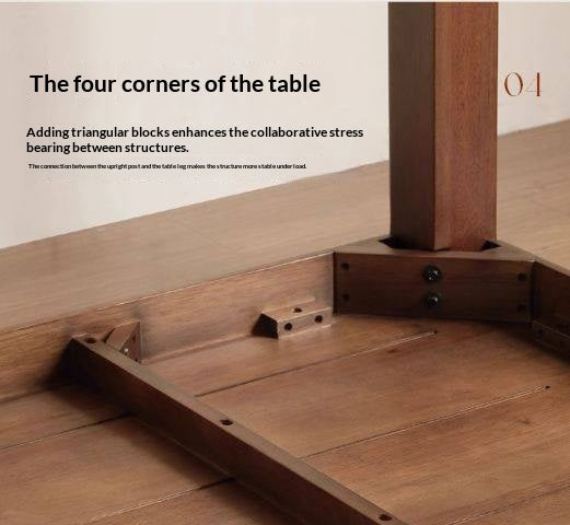 Solid Longan Hardwood Dining Table