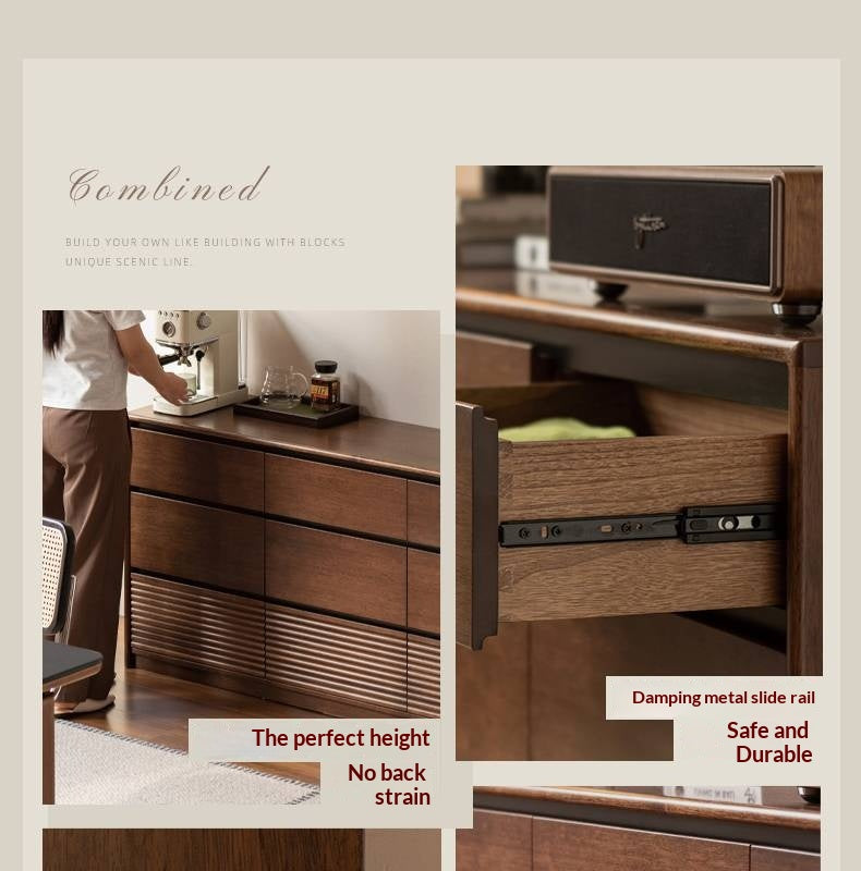 Solid Longan Hardwood Chest of Drawers