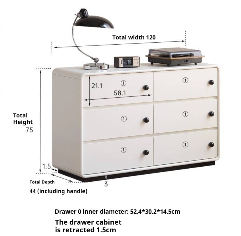 Solid Rubberwood Modern Drawer Chest