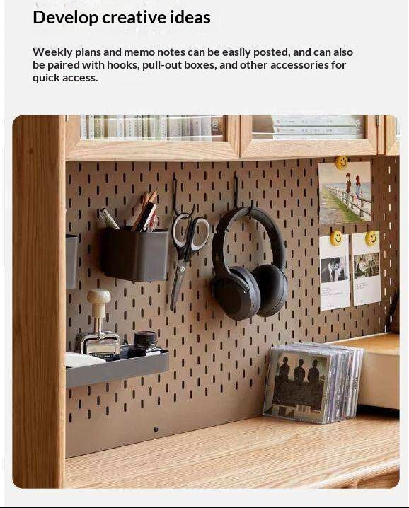 Oak Solid Wood Desk Bookcase Integrated Corner Office Table