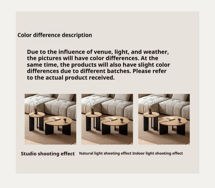 Ash Solid Wood Wabi Sabi Style Creative Coffee Table