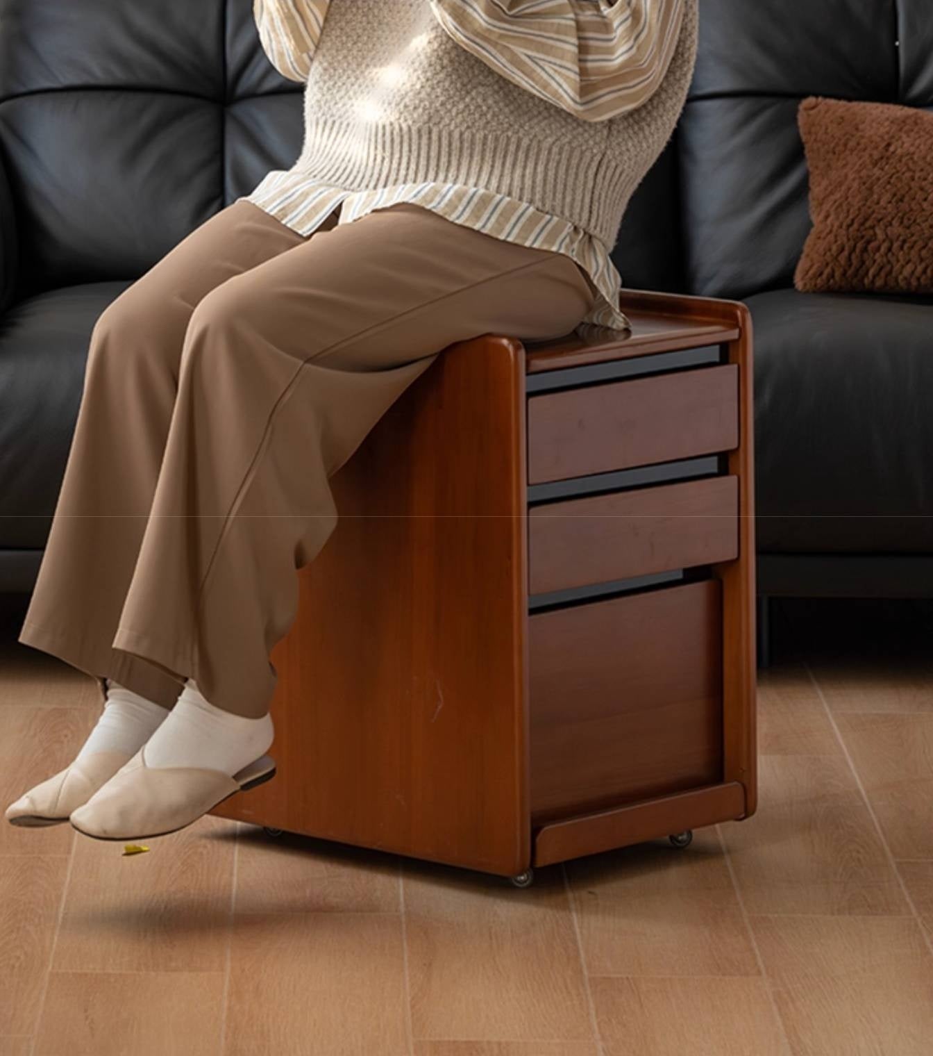Oak, Poplar Solid Wood Simple Style Nightstand