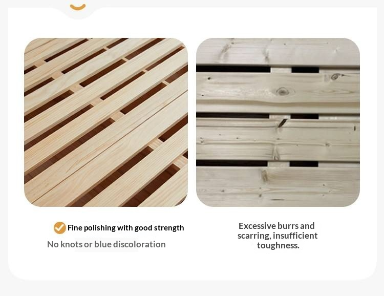 European Beech Solid Wood Platform Bed — Headboard-Free, Simple Design