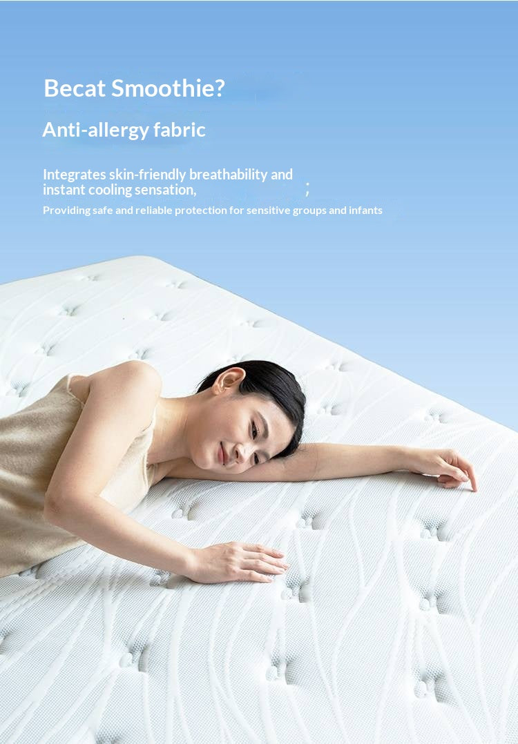 Zero-Glue Hypoallergenic Mattress — Anti-Mite, Breathable Bamboo Charcoal Soft Mattress with Independent Springs