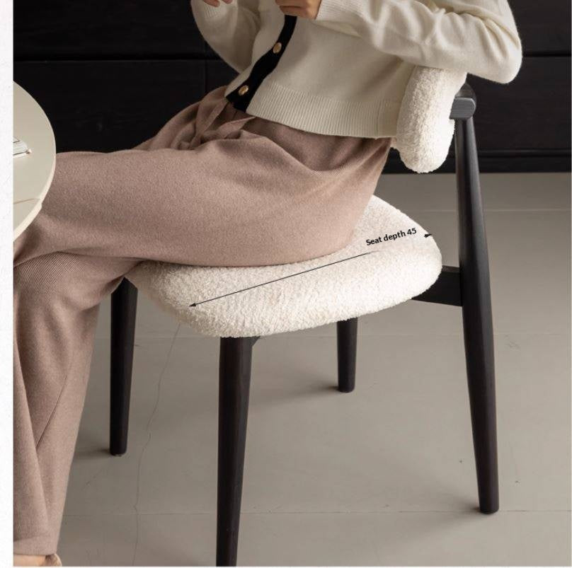 4 pcs Oak Solid Wood, Solid Rubberwood Modern Soft Dining Chair