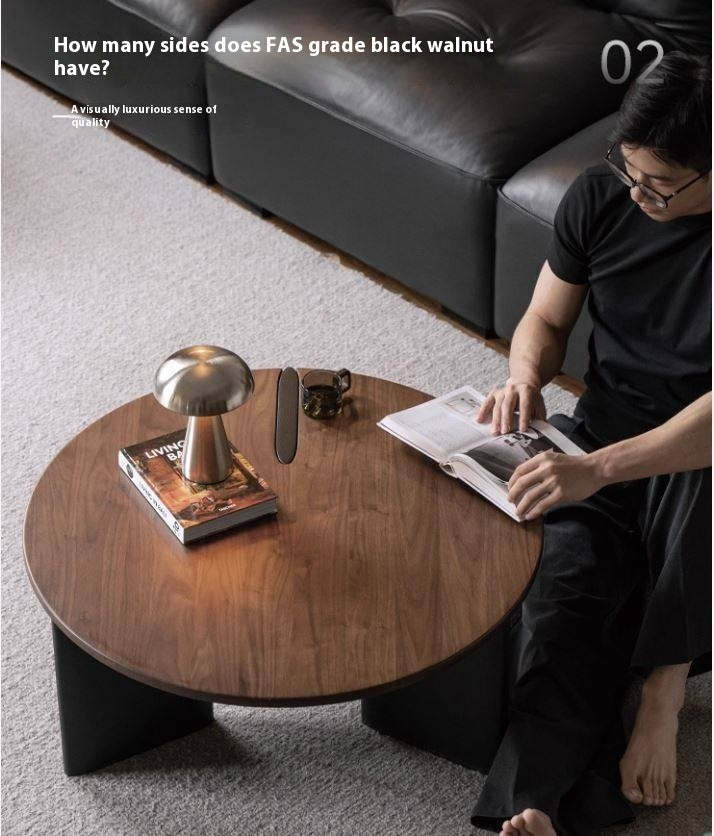 Black Walnut Solid Wood Italian Light Luxury Coffee Table
