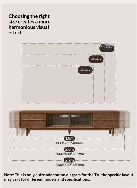 Black Walnut, Ash Solid Wood, Solid Longan Hardwood TV Cabinet with Sliding Door Storage