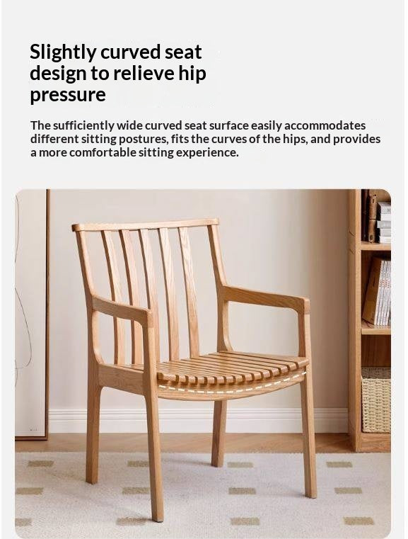 Cherry, Ash, Oak, Beech Solid Wood Book Chair Comfortable Soft Back Chair