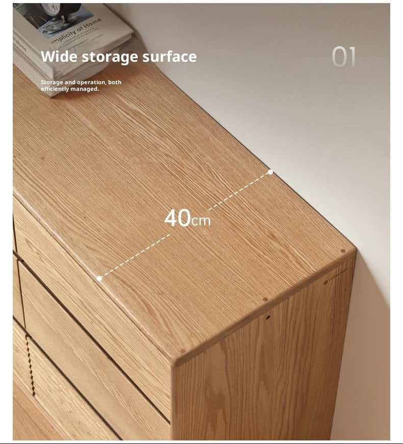 Oak Solid Wood Modern Minimalist Chest of Drawers