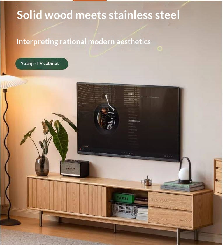 Oak Solid Wood Modern TV Сabinet.