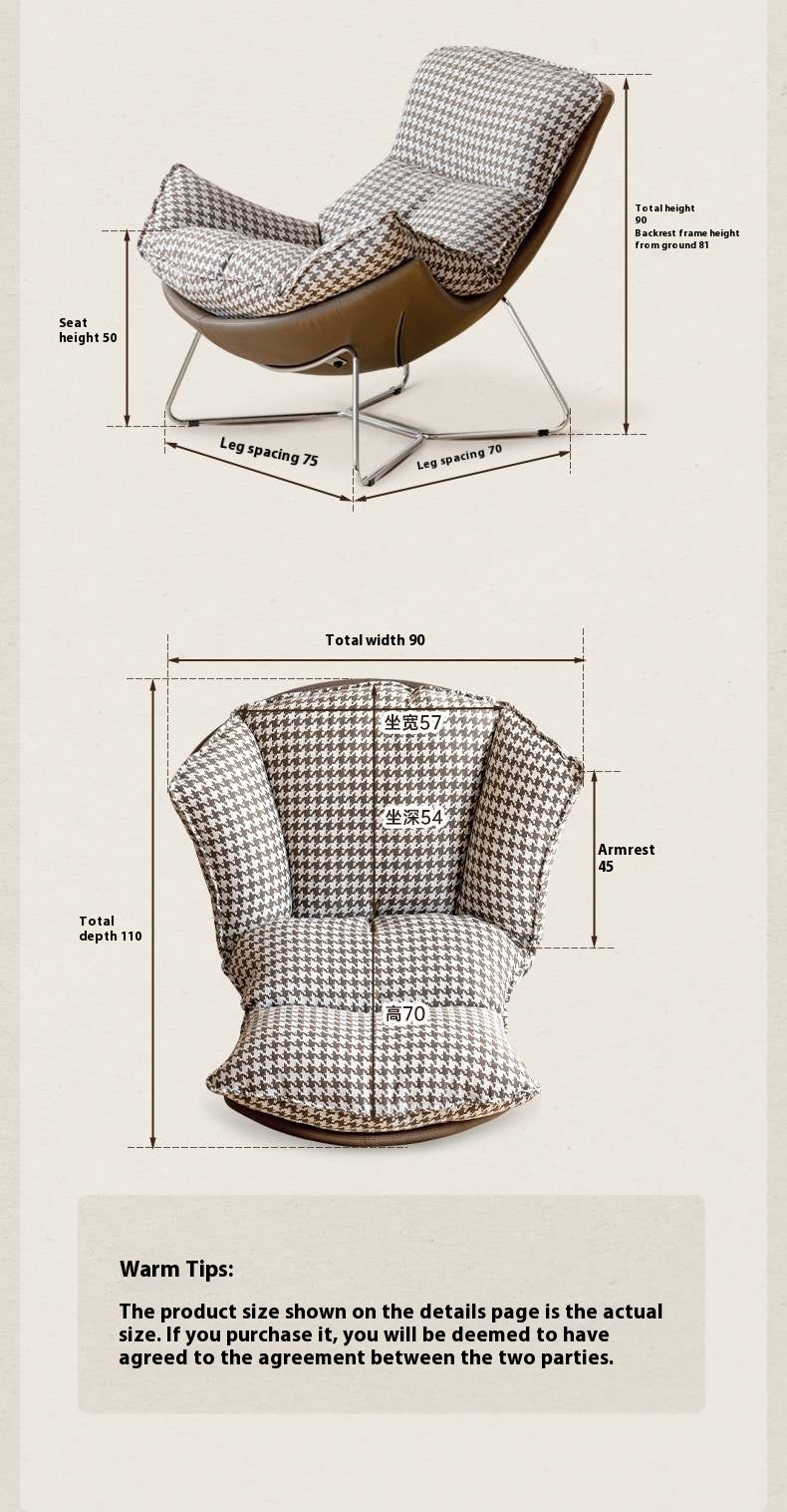 Fabric Eggshell Modern Chair