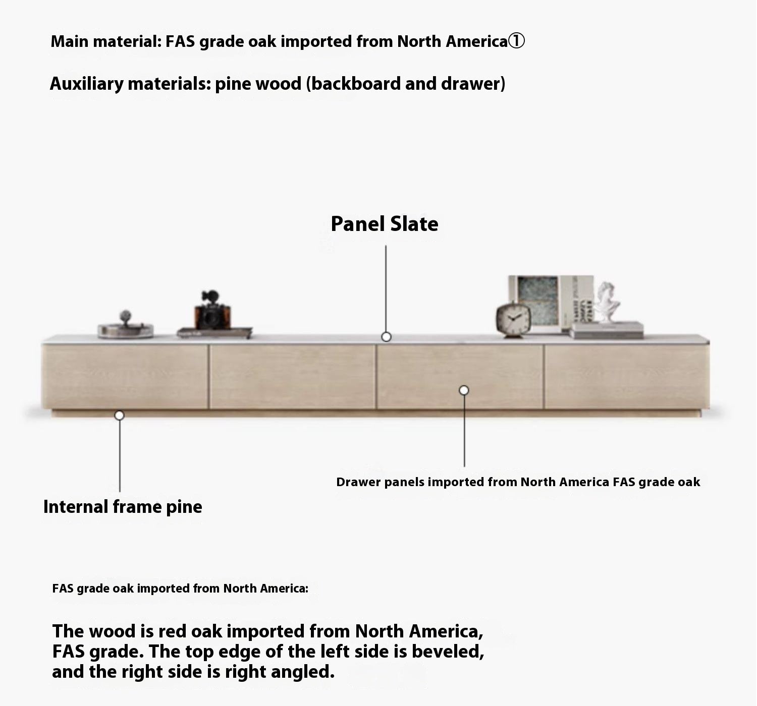 Oak, Tulip Tree, Poplar, Black Walnut Solid Wood TV Stand