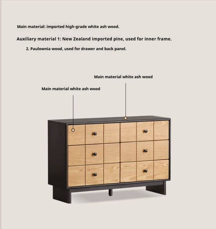 Ash Solid Wood Modern Chest of Drawers