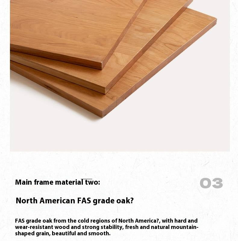 Oak Solid Wood Retro Makeup Stool