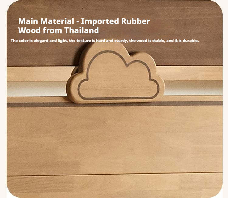 Rubberwood Solid Wood Children's Multifunctional Bunk Bed