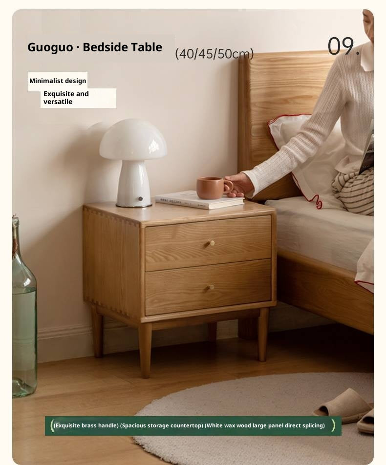 Oak, Ash, Beech Solid Wood Modern Simple Nightstand