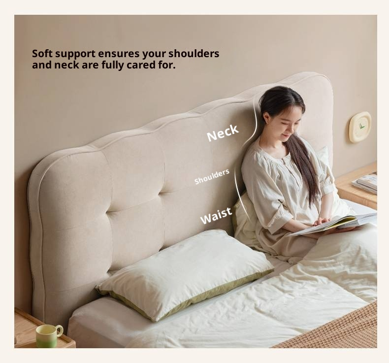 Fabric Cat Scratch Soft Backrest Bed