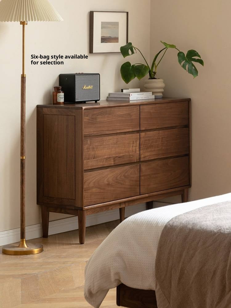 Black Walnut, Ash Solid Wood Chest of Drawers