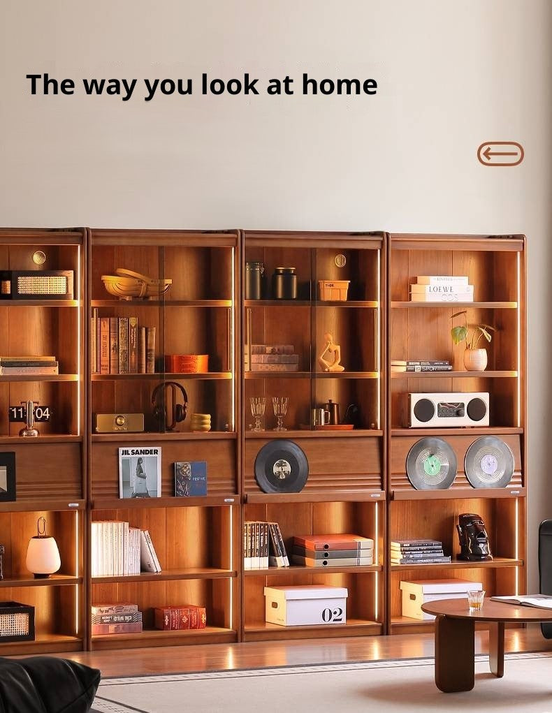 Black Walnut, Tulipwood Solid Wood Antique Style Bookshelf