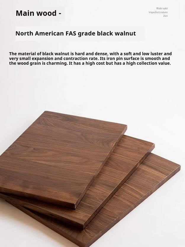 Black Walnut Solid Wood Wabi-Sabi Style Coffee Table