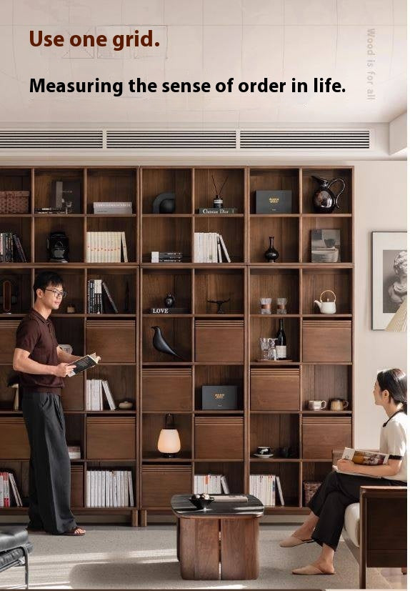 Sandalwood Solid Wood Combination Bookshelf