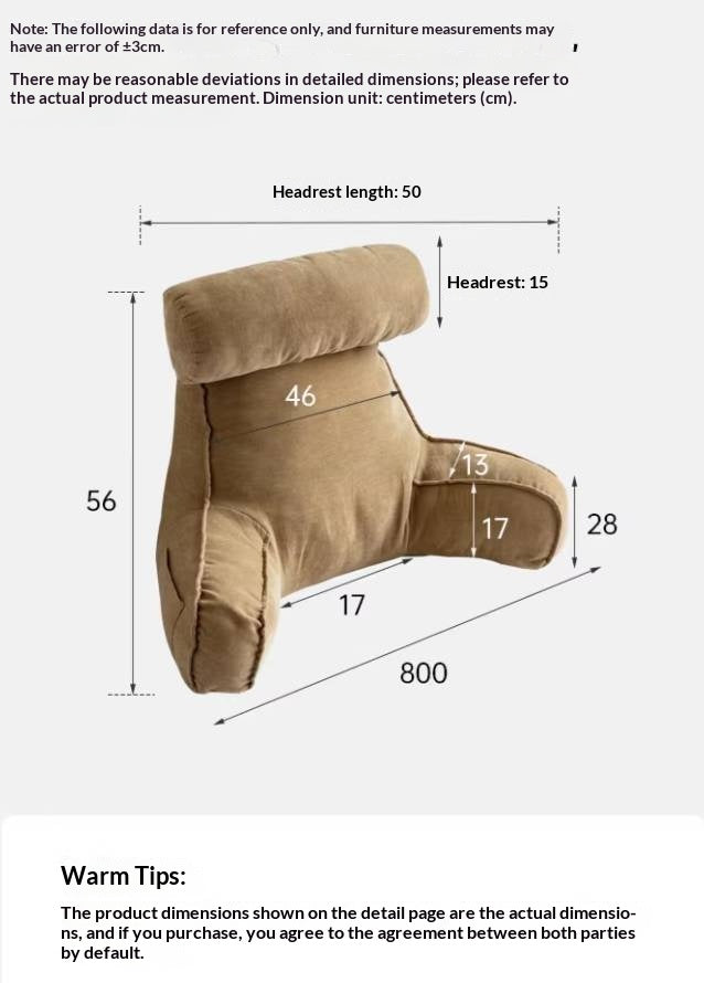 Bed Headboard with Upholstered Backrest Cushion