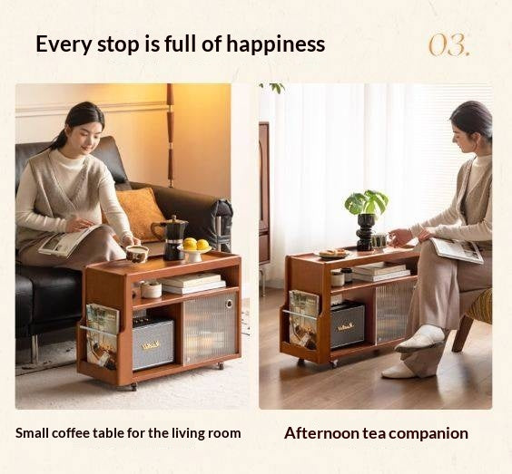 Oak, Poplar, Black Walnut Solid Wood Ancient Style Side Table