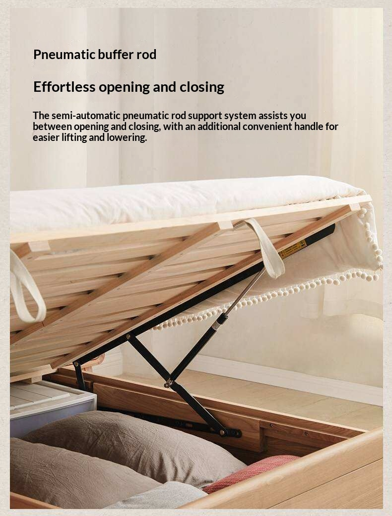 Ash Solid Wood Box Bed Modern Simple