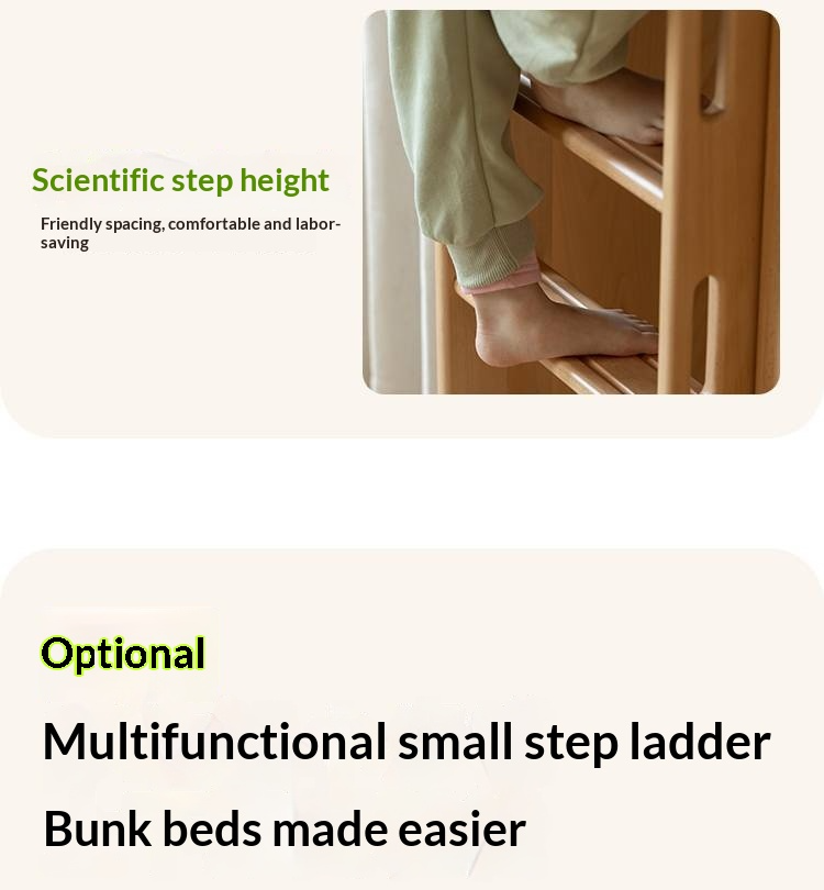 Beech Solid Wood Children's Treehouse Bed Multifunctional Loft Bed