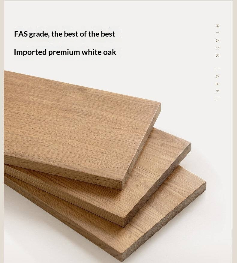 White Oak Solid Wood Bookcase and Display Cabinet with Glass Doors and Built-In Lights