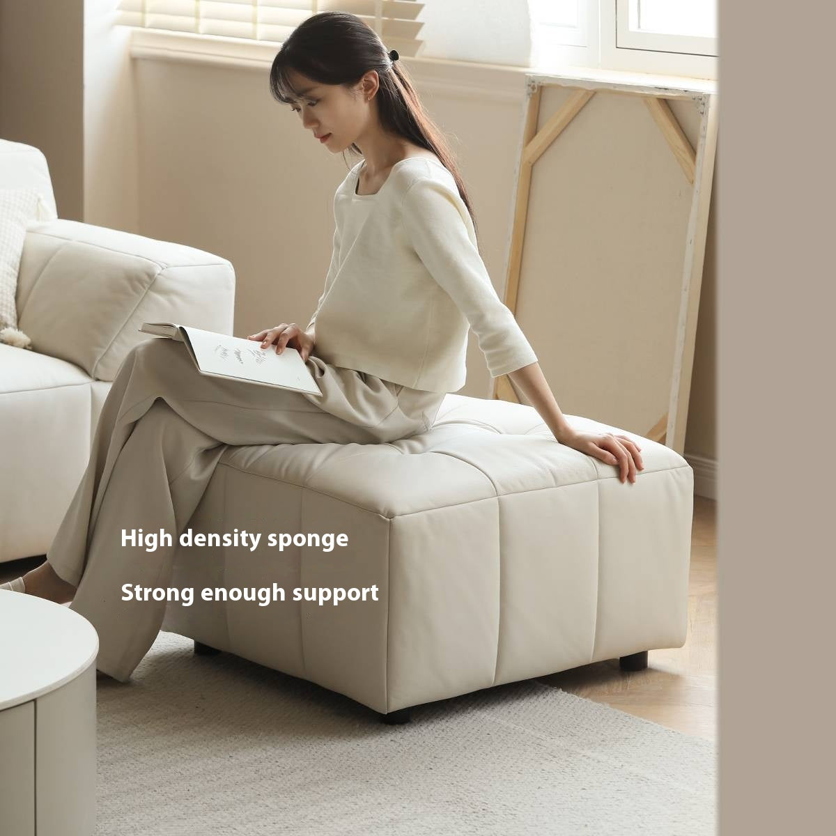 Fabric Soft Footstool Modern And Simple Footrest