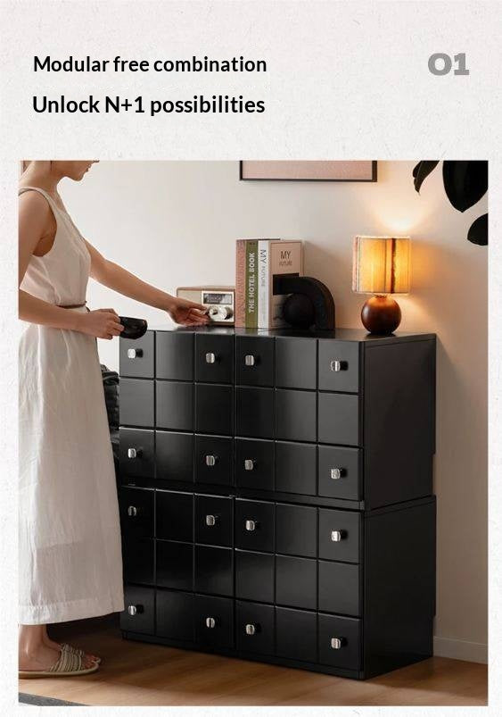 Solid RubberWood Retro Style Side Cabinets
