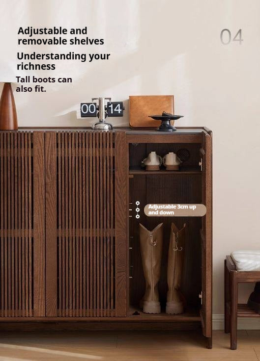 Oak Solid Wood Italian Light Luxury Shoe Cabinet