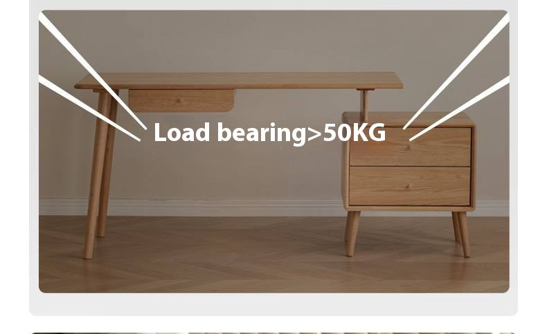 Oak Solid Wood Telescopic Office Desk