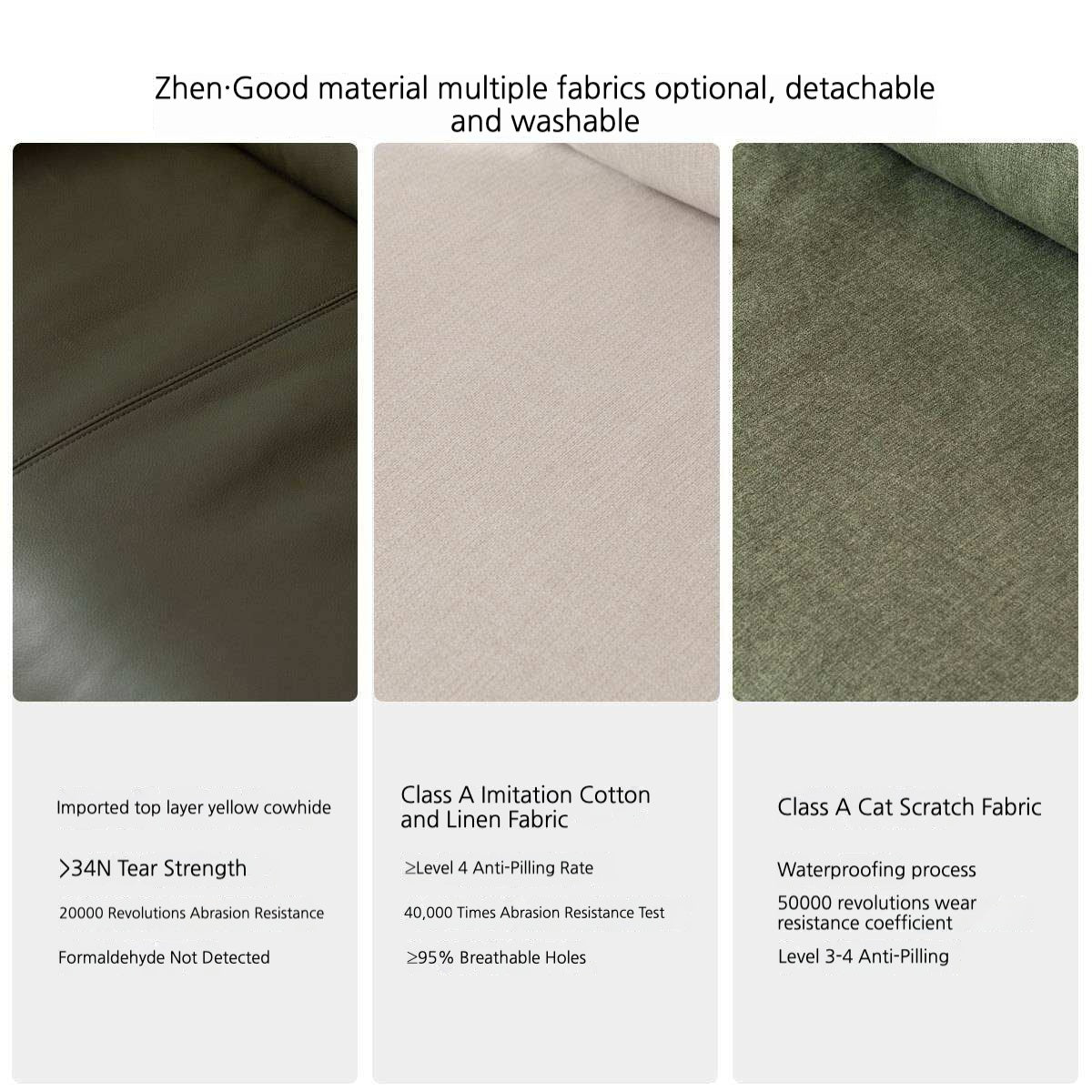 Black Walnut, Oak Solid Wood Sofa Genuine Leather, fabrics