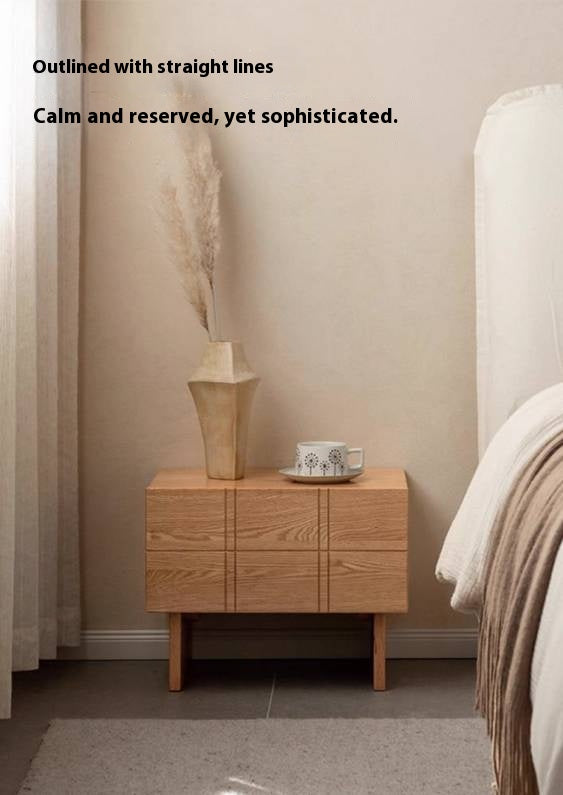 Oak, Black Walnut Solid Wood Wabi Sabi Nightstand