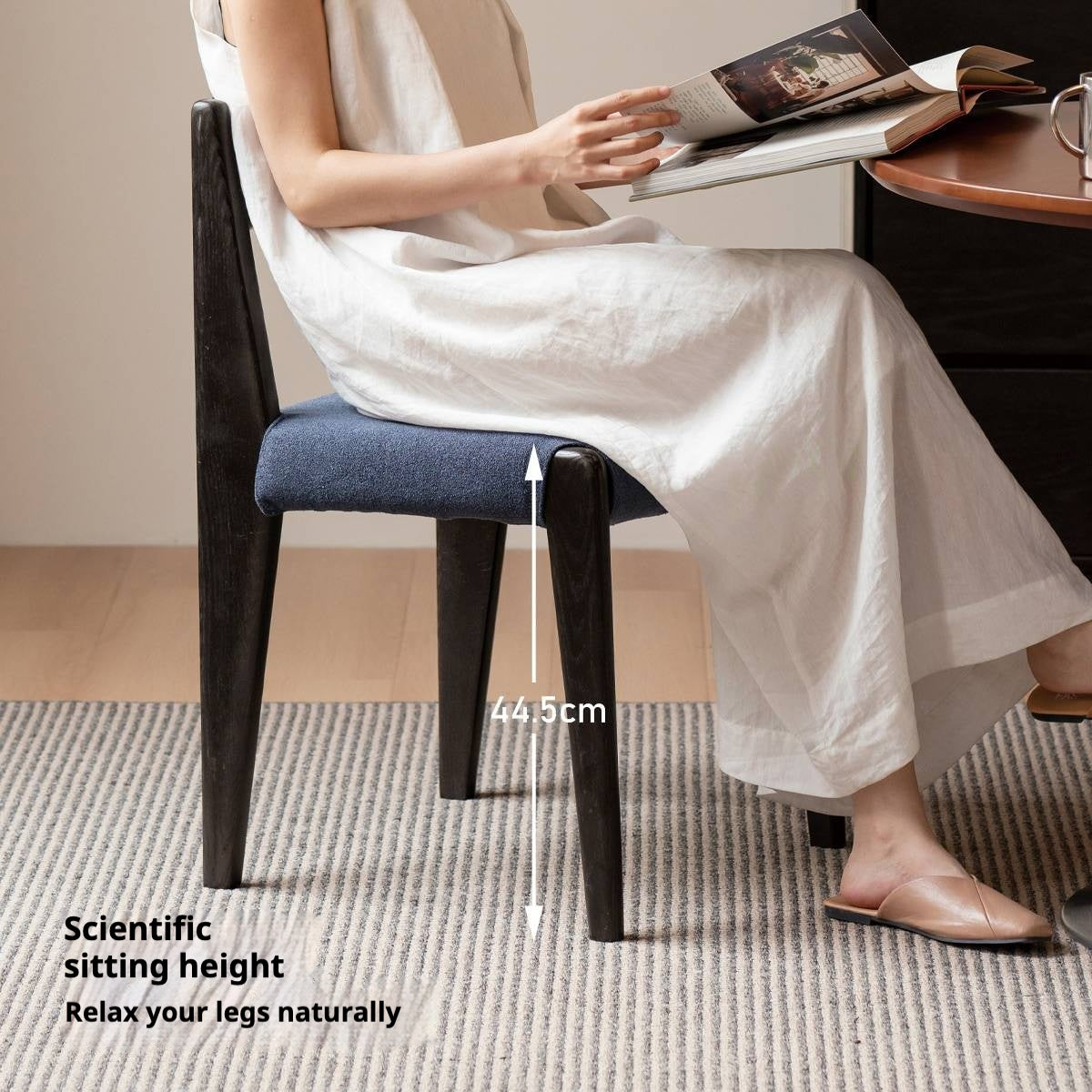 Set 4 pcs Beech, Oak Solid Wood Retro Style Dining Chair.