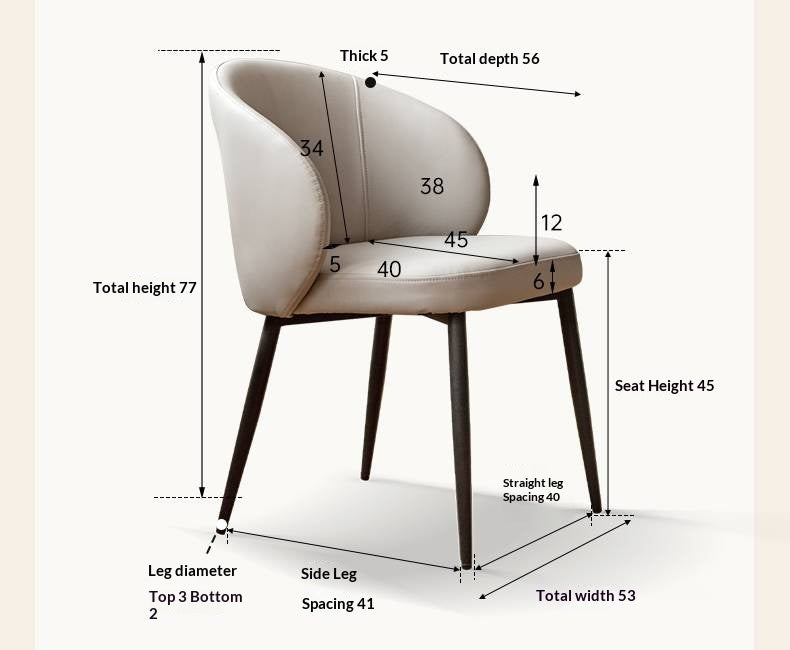 Soft Gray Leisure Dining Chair