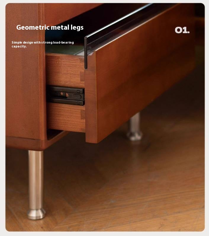 Poplar Solid Wood American Retro Nightstands