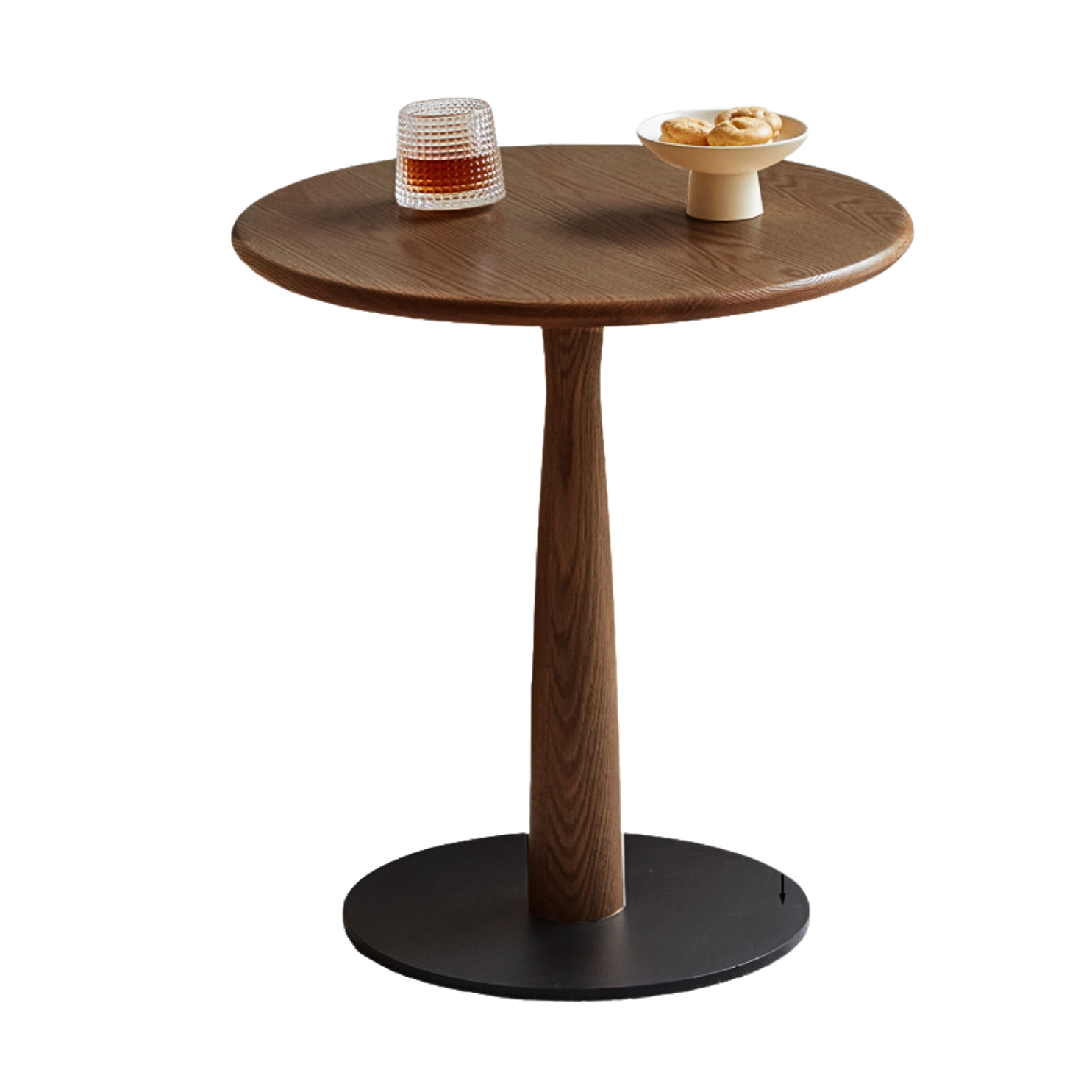 Oak, Black Walnut, Cherry, Beech Solid Wood Round Side Table Modern
