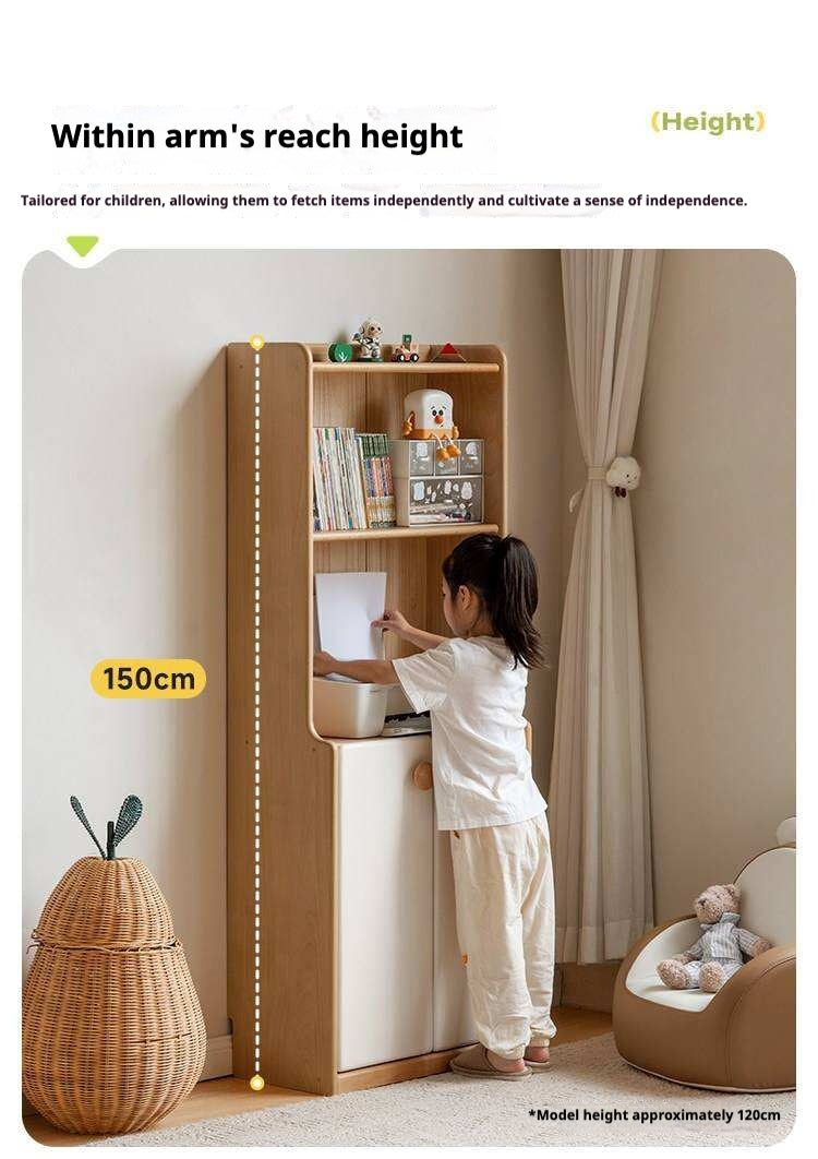 Beech Solid Wood Children's Bookcase.