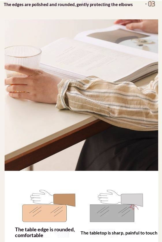 Tulipwood Solid Wood Retro Style Dining Table