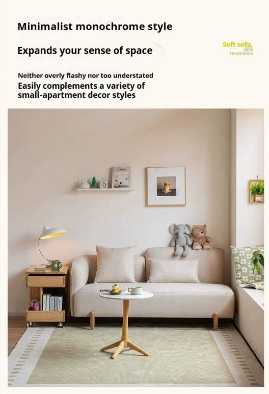 Compact Fabric Loveseat Sofa with Scratch-Resistant Upholstery and Solid Beech Legs