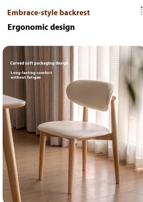 Set 4 pcs Ash, Oak Solid Wood Modern Soft Dining Chair