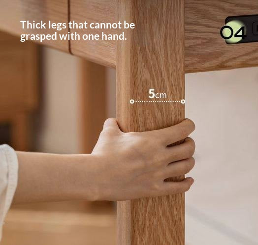 Oak, Ash Solid Wood USB Office Desk