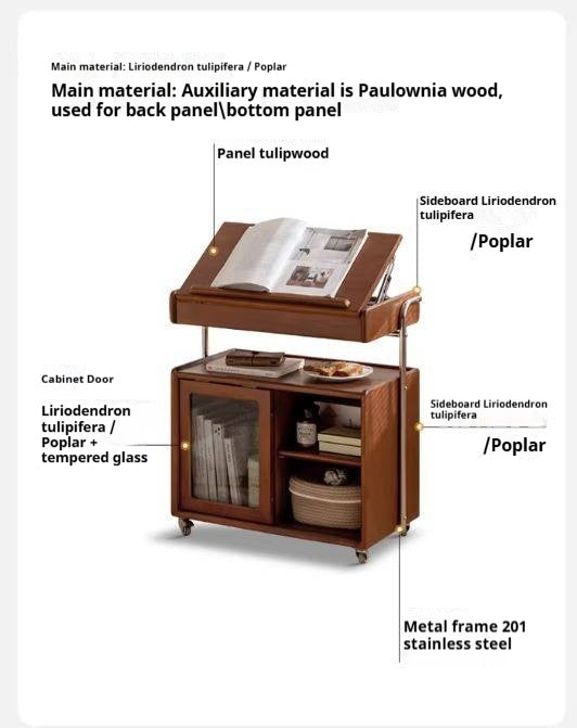 Poplar, Oak Solid Wood Side Table.