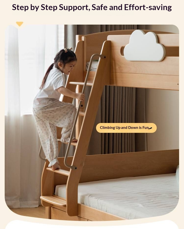 Beech Solid Wood Children's Bunk Bed