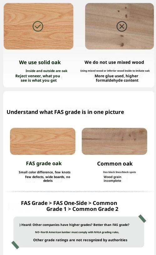 Oak Solid Wood Backrest Dining Chair.